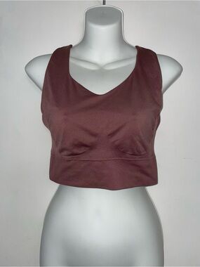 Seamless Scoop Neck Crop Bralette - Mauve